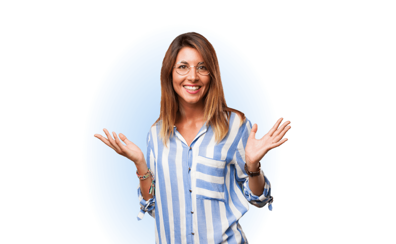 Imagen Mujer Con Blusa De Rayas