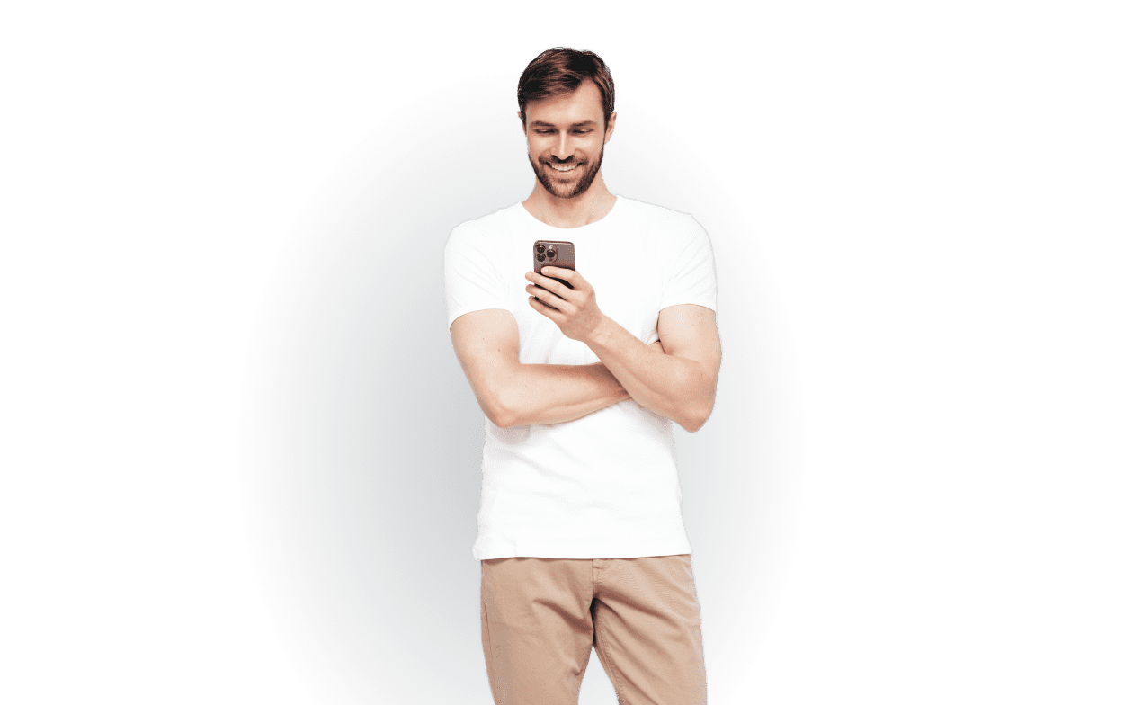 Imagen Hombre Joven Parado Celular