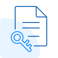 Icon Documento Llave Azul