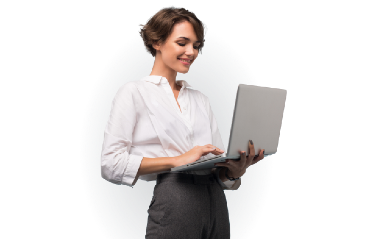 Imagen Mujer Con Computador