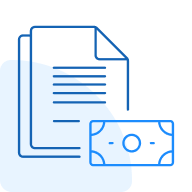 Ícono Documento Con Billete